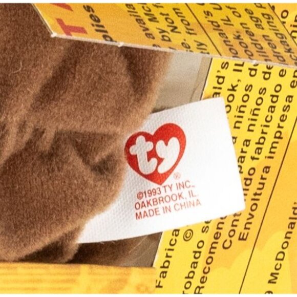 Ty Beanie Baby Rare Error 1993 OakBrook Collectible Britannia The Bear 1999 McDo - Picture 4 of 4